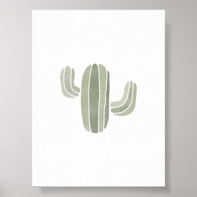 Póster Poster verde de cactus de bebé (Frente)