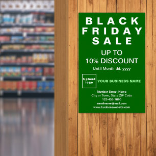 Póster Poster verde de ventas del Black Friday para empre