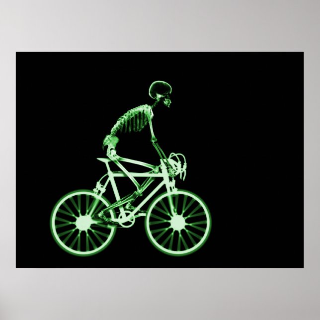 PÓSTER POSTER - VERDE NEGRO EN BICICLETA DE RAYOS X (Frente)