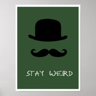 Póster poster verde "Stay Werd"