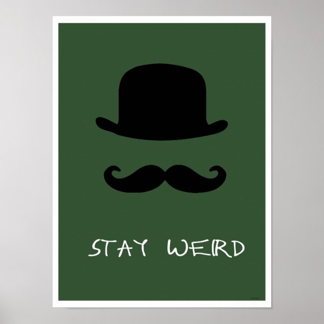 Póster poster verde "Stay Werd" (Frente)