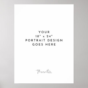 Póster poster vertical de plantilla de 18x24"