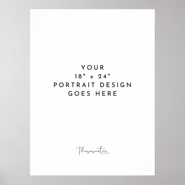 Póster poster vertical de plantilla de 18x24" (Frente)