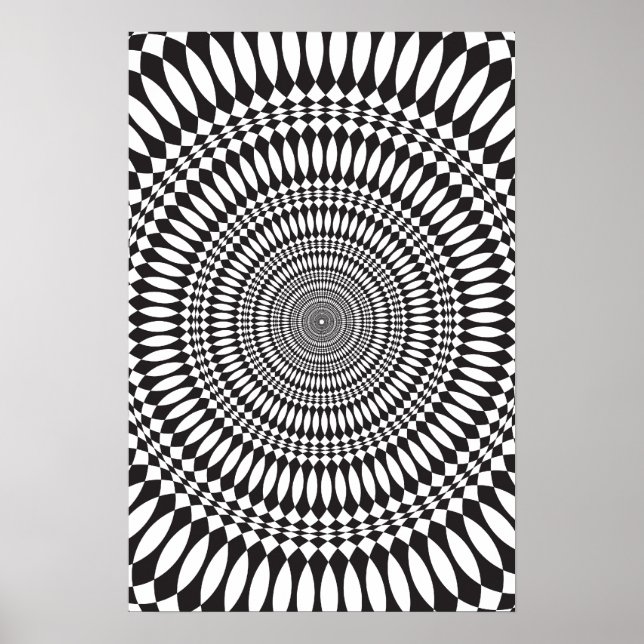 Póster Poster: Vértigo: Resumen blanco y negro (Frente)