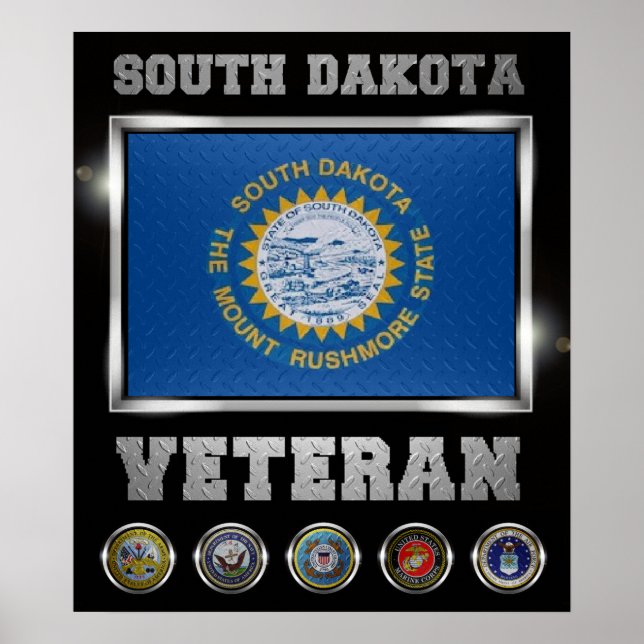 Póster Poster Veterano de Dakota del Sur (Frente)