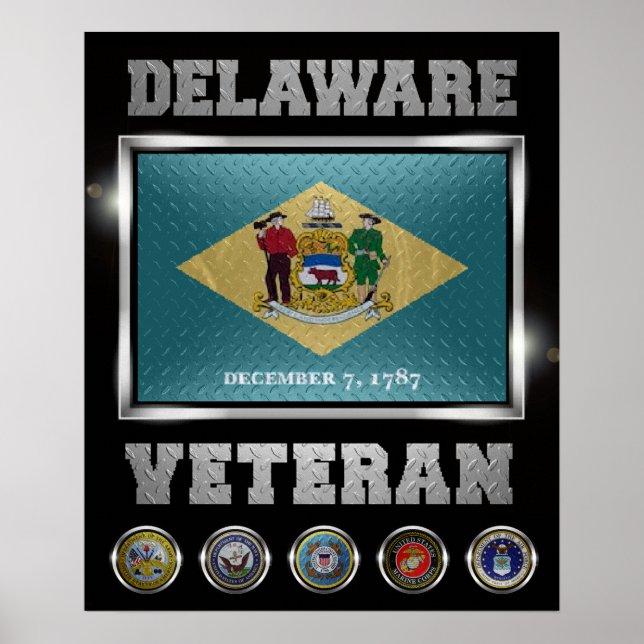 Póster Poster veterano de Delaware (Frente)