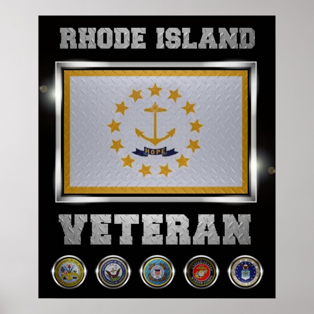 Póster Poster veterano de Rhode Island (Frente)