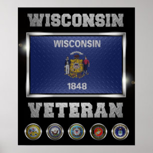 Póster Poster veterano de Wisconsin