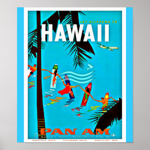 Póster Poster-Viaje de época Art-Hawaii 5