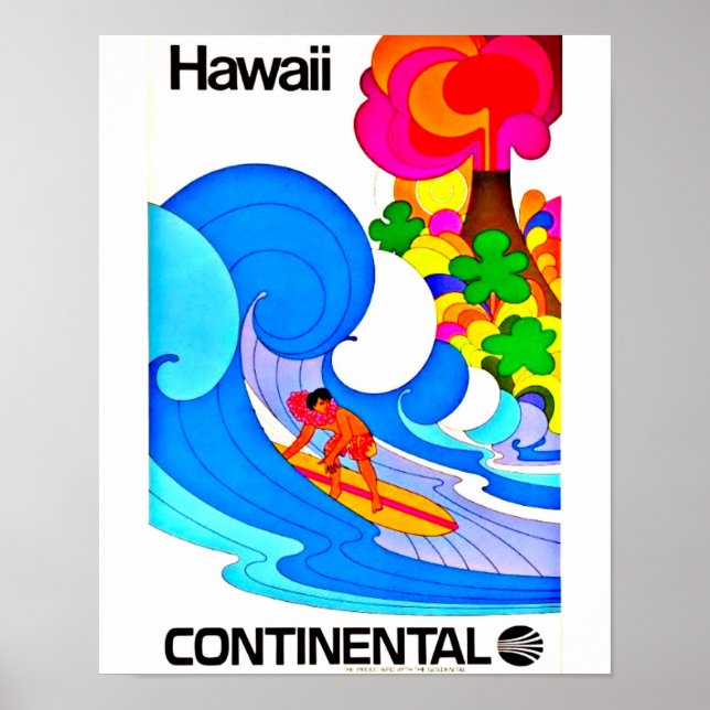 Póster Poster-Viaje de época Art-Hawaii 6 (Frente)