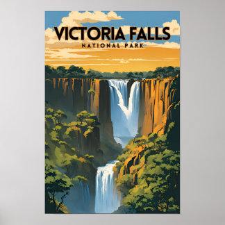Póster Poster Viajero del Parque Nacional de las Catarata