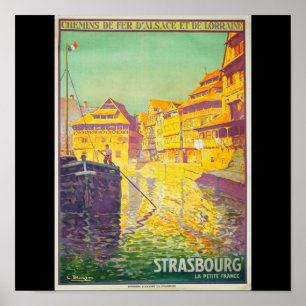 Póster Poster Viajero-Estrasburgo
