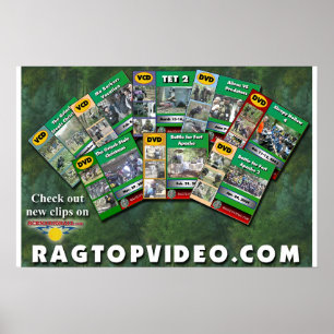 Póster Poster viejo de los vídeos de Paintball del río