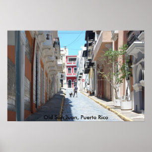 Póster Poster viejo de San Juan