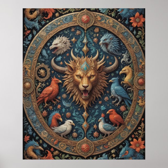 Póster Poster Viking Lion Shield (Frente)