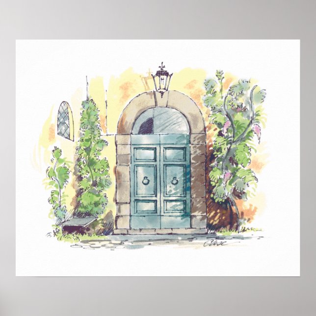 Póster Poster Villa Door Florence (Frente)