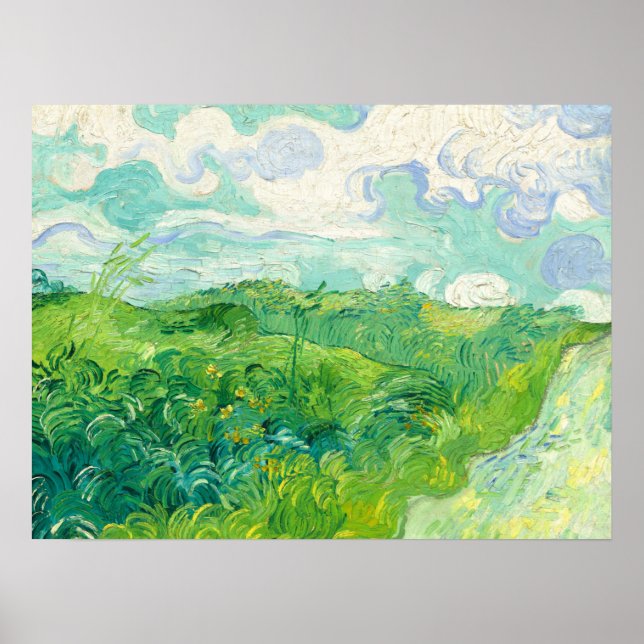 Póster Poster Vincent Van Gogh Green Wheatfield (Frente)