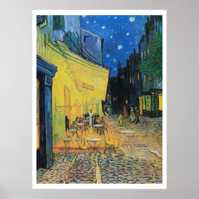 Póster POSTER : Vincent Van Gogh : TERRAZA DE CAFETERÍA (Frente)