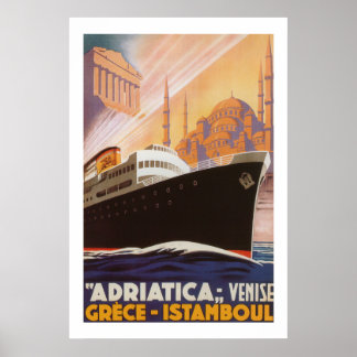 Póster Poster Vintage Adriatica Lines
