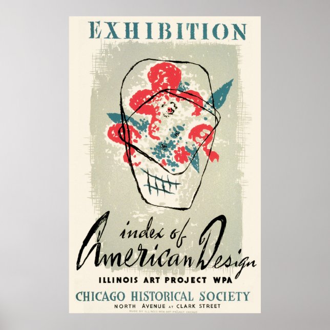 Póster Poster Vintage American Design Chicago WPA (Frente)