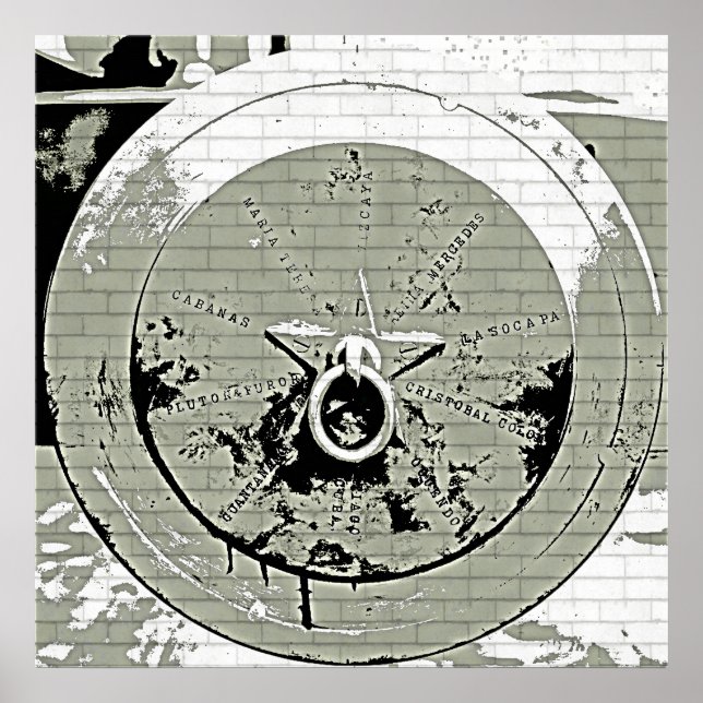 Póster Poster Vintage Cannon Grunge (Frente)