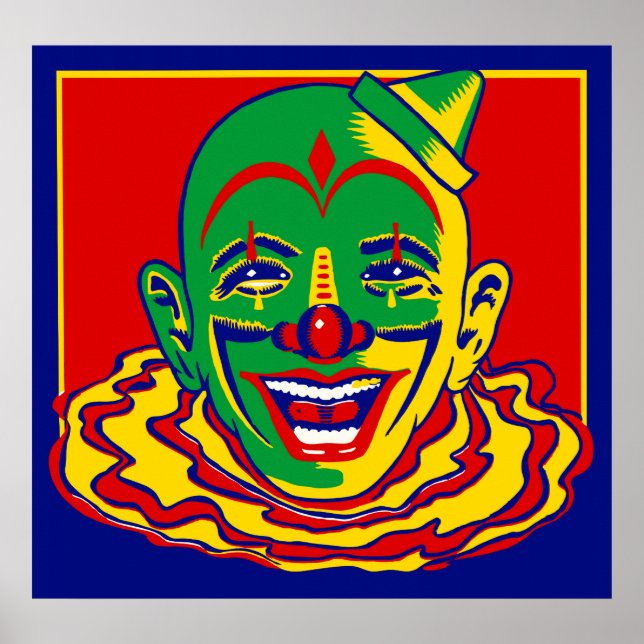 Póster Poster Vintage Circus Clown (Frente)