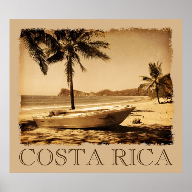Póster Poster Vintage Costa Rica (Frente)