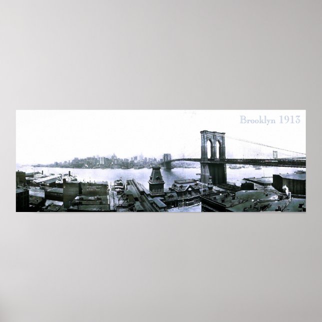 Póster Poster Vintage de Brooklyn NYC 1913 (Frente)