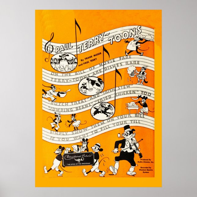 Póster Poster Vintage de cine silencioso (Frente)