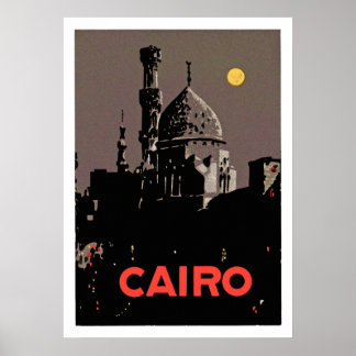 Póster Poster vintage de El Cairo