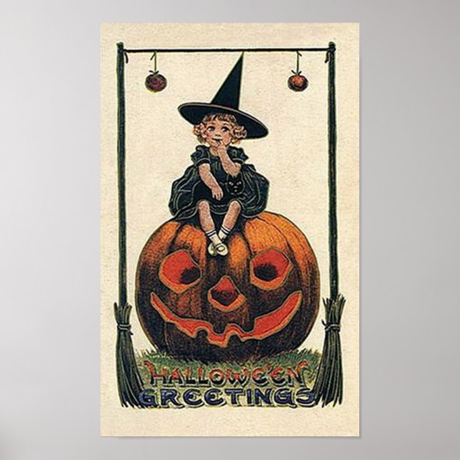 Póster Poster Vintage de Halloween (Frente)