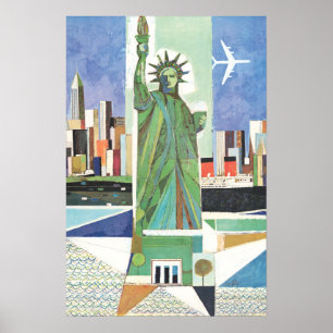 Póster Poster Vintage de la ciudad de Nueva York