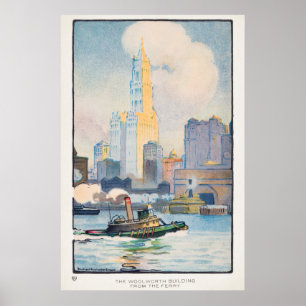 Póster Poster Vintage de la ciudad de Nueva York