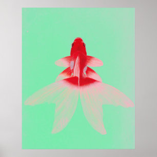 Póster Poster Vintage Gold Fish Wallart