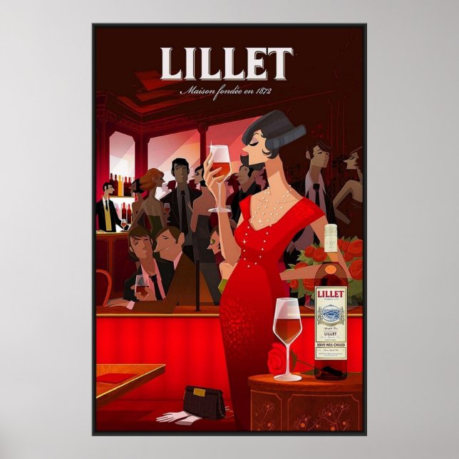 Póster Poster Vintage Lillet (Frente)
