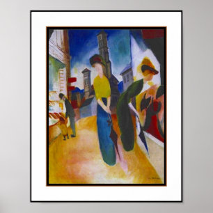 Póster Poster Vintage Macke Dos mujeres frente a una tien