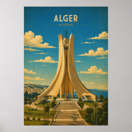 Póster Poster vintage Maqam Echahid - Alger