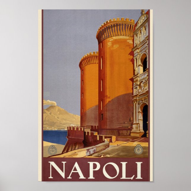 Póster Poster Vintage Napoli - Italia (Frente)