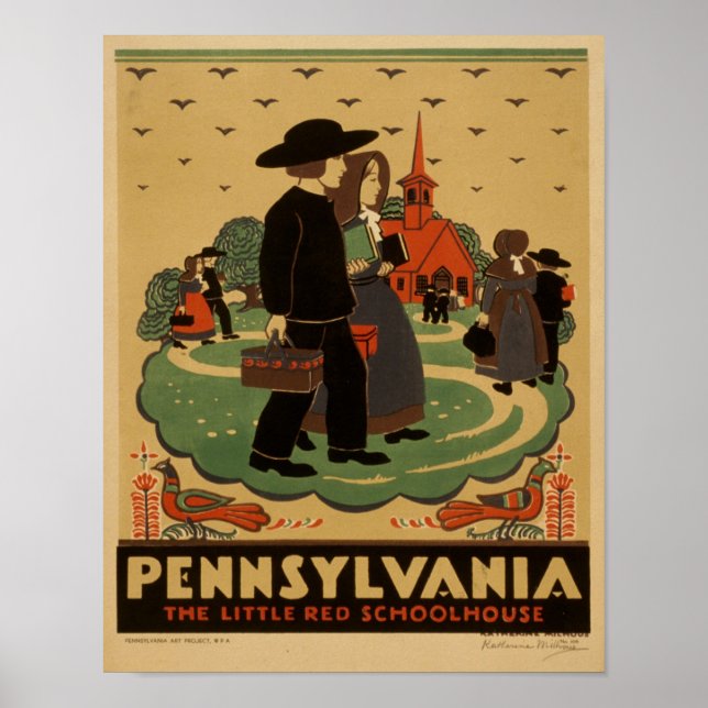 Póster Poster Vintage Pennsylvania (Frente)