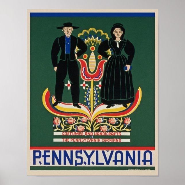 Póster Poster Vintage Pennsylvania (Frente)