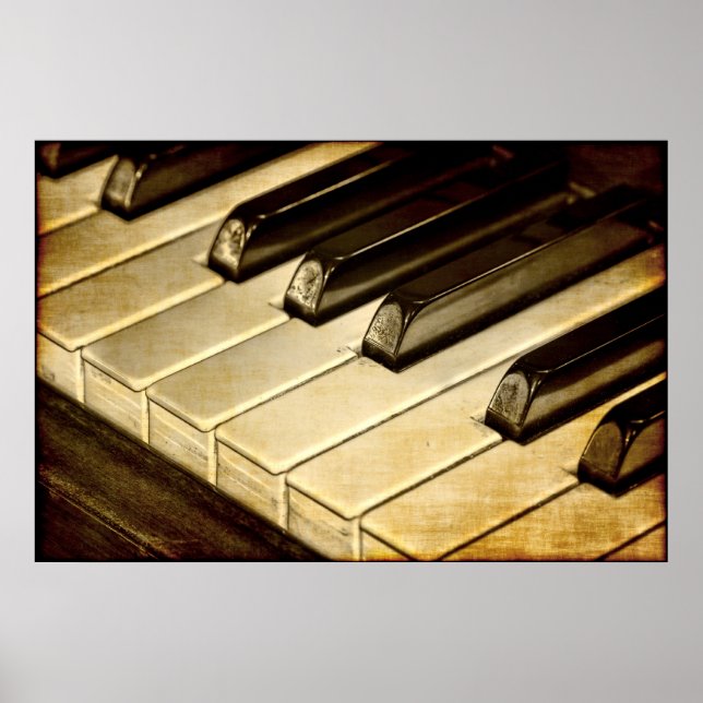 Póster Poster Vintage Piano Keys (Frente)