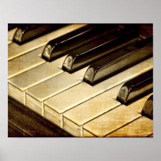 Póster Poster Vintage Piano Keys