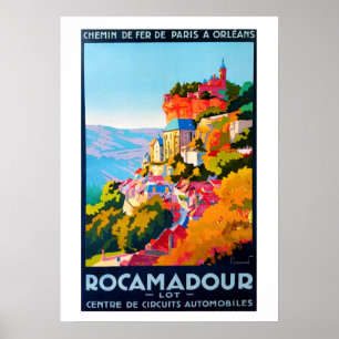 Póster Poster vintage - Rocamadour