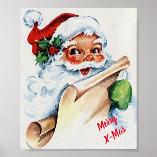 Póster Poster Vintage Santa Claus