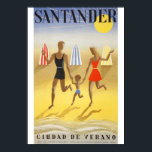 Póster Poster Vintage: "Santander, Ciudad de Verano"<br><div class="desc">Reproducción de un póster de los años 40 para promocionar Santander como una ciudad de Veraneo</div>