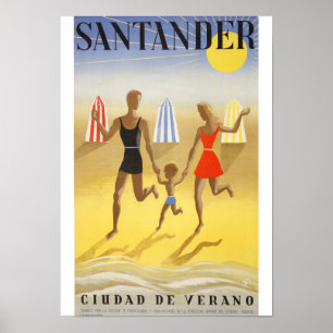 Póster Poster Vintage: "Santander, Ciudad de Verano"