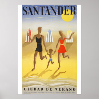 Póster Poster Vintage: "Santander, Ciudad de Verano"