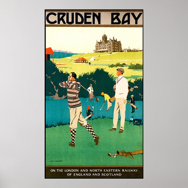 Póster Poster Vintage Scotland Golf (Frente)
