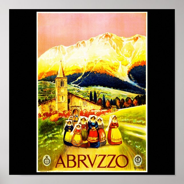 Póster Poster-Vintage Travel-Abruzzo (Frente)