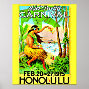 Póster Poster-Vintage Travel Art-Honolulu